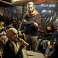Young Lebanese discuss the protest-ridden country's political future in an impromptu debating chamber set up in a tent in second city Tripoli