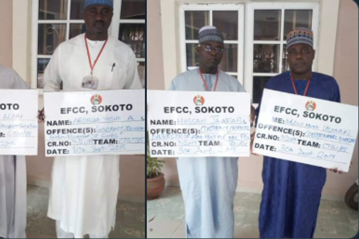 EFCC arrests 4 INEC officials over alleged diversion of N84.7m  [Twitter/@officialEFCC]