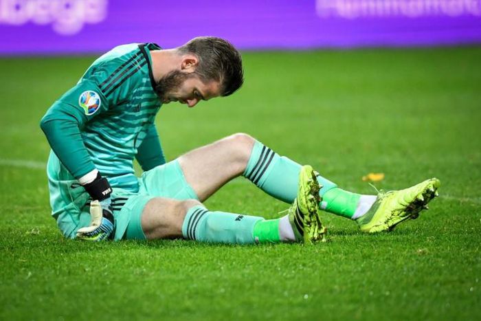 Manchester United goalkeeper David de Gea was injured during Spain's Euro 2020 qualifier against Sweden
