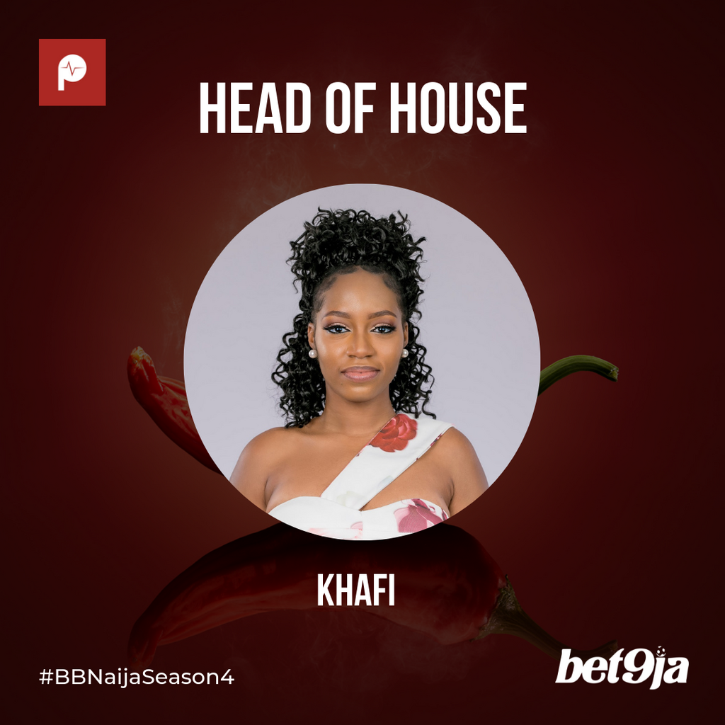 At the end of yet another interesting challenge, Khafi has emerged as the second lady to be 'Head of House.'