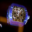 A watch by Swiss manufacturer Richard Mille on display at the 28th International Fine Watchmaking Exhibition SIHH in Geneva in 2018