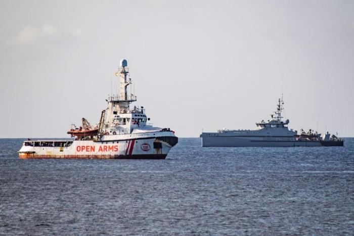 The Open Arms vessel has been anchored off Lampedusa since last week