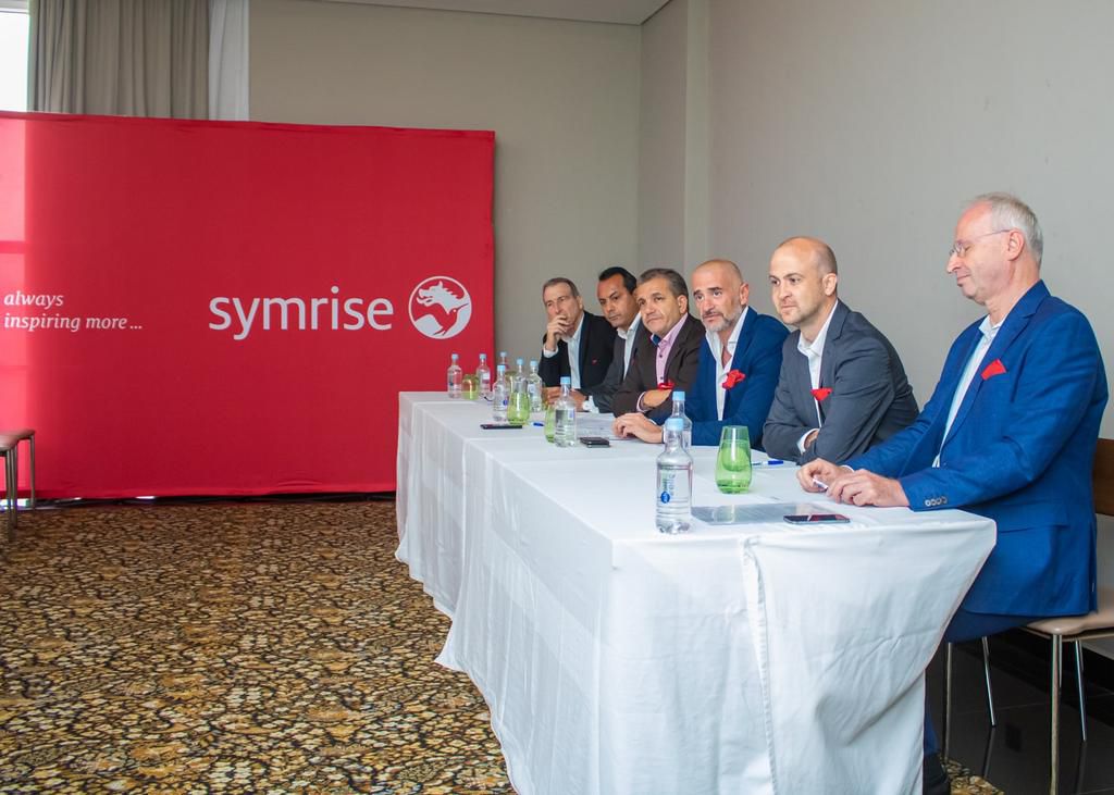 Executives of Symrise during the press briefing