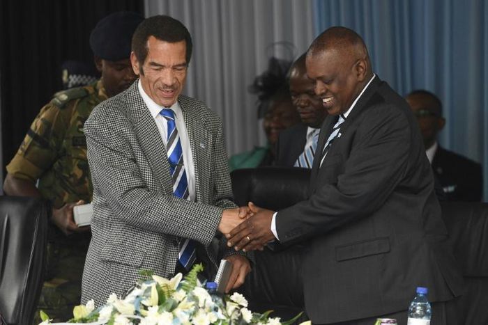 Botswana's politics have been marked by a feud between former leader Ian Khama (L) and President Mokgweetsi Masisi