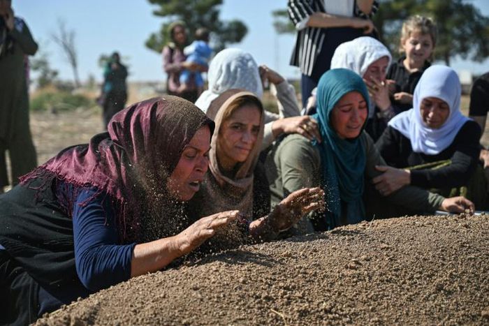 Neighbourhood chief Halil Yagmur was killed in a mortar attack in Suruc, Turkey, near the northern Syria border