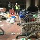 A walk inside Polytechnic University on Tuesday afternoon shows the level of destruction in the besieged campus as the number of student protesters holed up inside dwindle