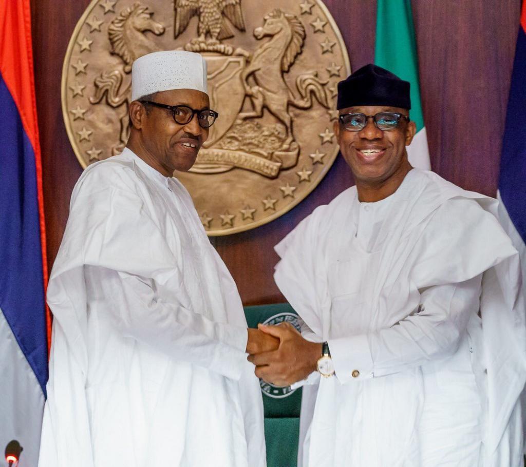 President Muhammadu Buhari and Ogun state governor, Dapo Abiodun [Twitter/@dabiodunMFR]