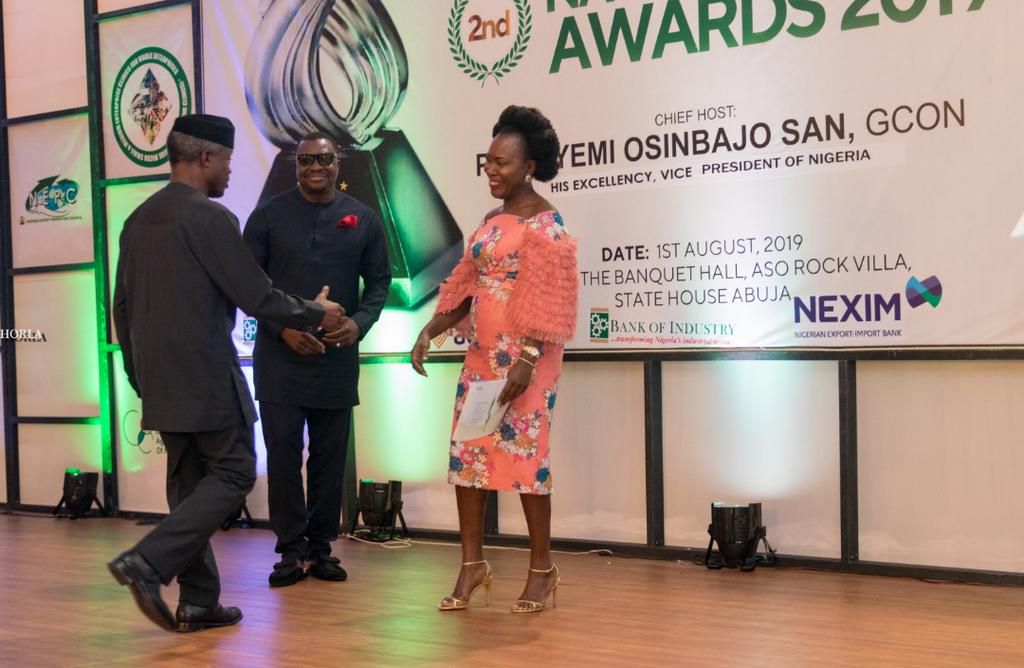 Tara Fela-Durotoye gets National Recognition Award from Vice President of Nigeria