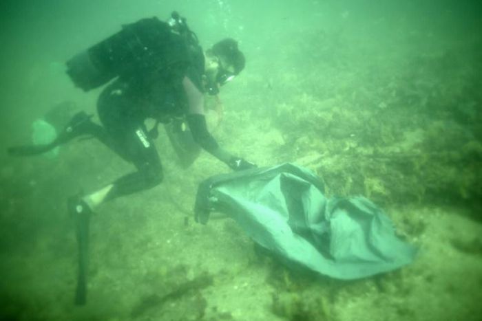 An association of amateur divers in Senegal is removing plastic rubblish from the seabed