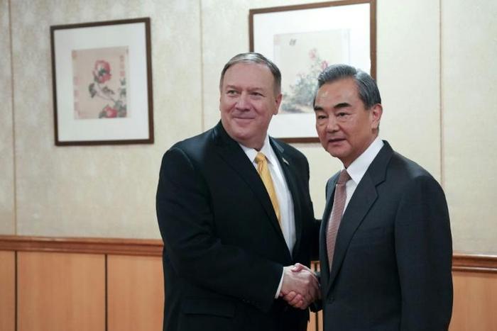 US Secretary of State Mike Pompeo meets China's State Councilor and Foreign Minister Wang Yi at the United Nations