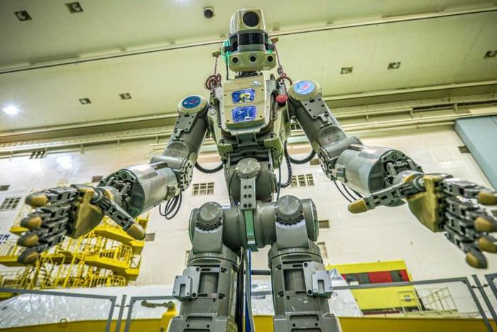 The life-size robot, named Fedor, was to spend 10 days learning to assist astronauts in the space station
