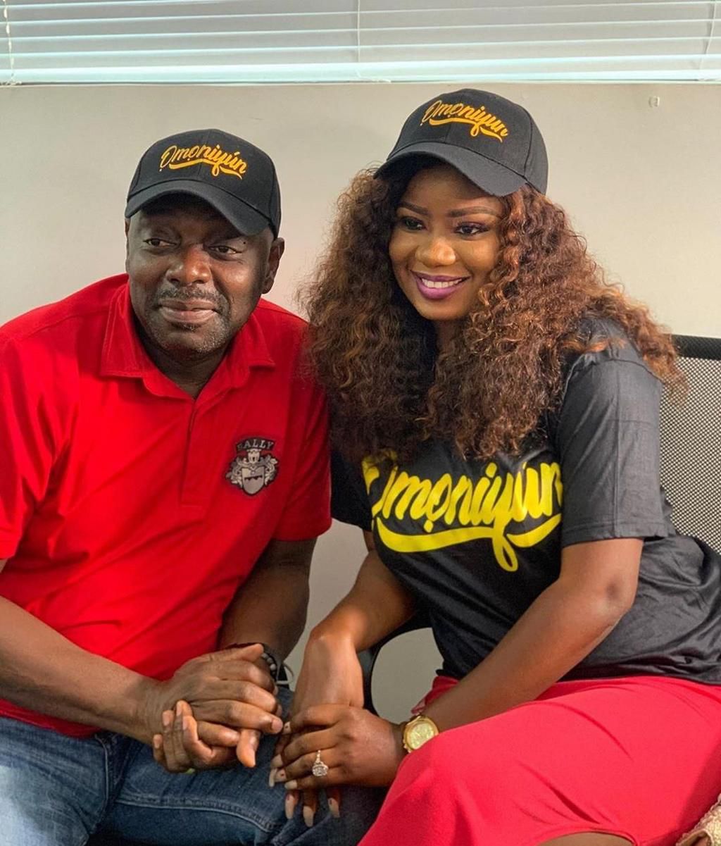 Segun Arinze and Seilat Adebowale are two of the main cast in Dayo Amusa's new film, 'Omoniyun' [Instagram/Dayo Amusa]
