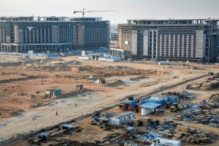 Construction of ministerial buildings at the governmental district in the new administrative capital, some 50 kilometres east of the capital Cairo