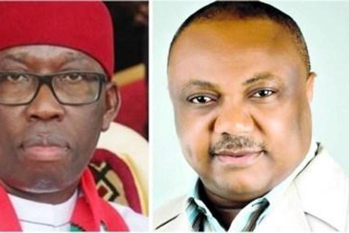 Delta state governor Ifeanyi Okowa and APC governorship candidate Great Ogboru