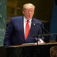US President Donald Trump addresses the UN General Assembly in September 2019