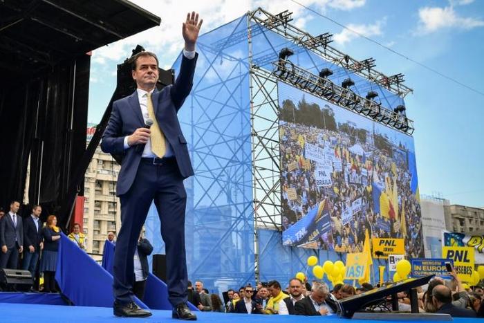 Ludovic Orban, pictured in May 2018, a former transport minister, must now receive backing from Romania's fragmented parliament to become prime minister