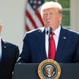 US President Donald Trump (R), said he will send Vice President Mike Pence (L) to Poland for World War II anniversary commemorations