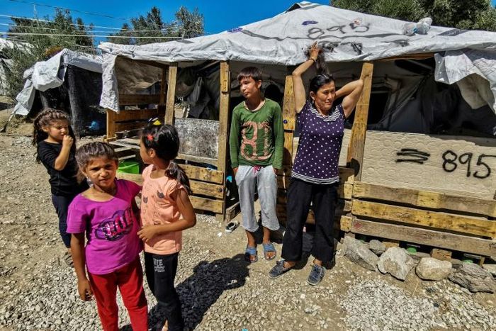 The refugee camp on Lesbos island has seen an influx of migrants in recent days