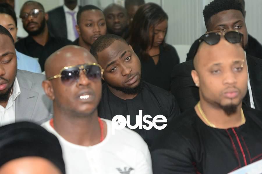 Davido at DJ Olu's funeral
