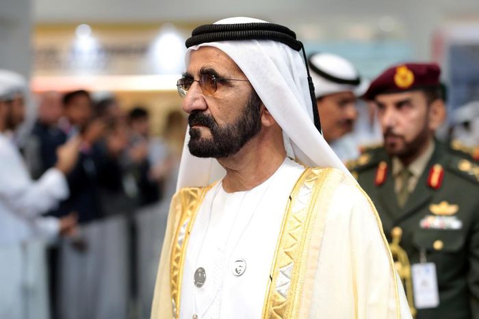 Dubai's Ruler Sheikh Mohammed bin Rashid al-Maktoum, Prime Minister and Vice-President of the United Arab Emirates attends the International Defence Exhibition & Conference (IDEX) in Abu Dhabi, United Arab Emirates February 17, 2019.