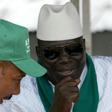 Gambia's former president Yahya Jammeh (R) and ex-army captain Edward Singhateh, both seen here in 2006, were close allies