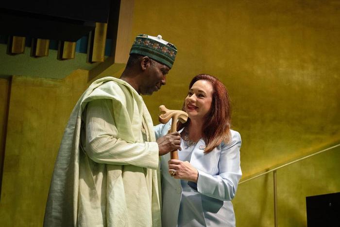 President of 74th United Nations General Assembly Tijjani Muhammad-Bande and his predecessor, Ms Maria Espinosa, the President of the 73rd UNGA [Twitter/@BandeTijjani]