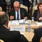 French Foreign Minister Jean-Yves Le Drian (L) and Defence Minister Florence Parly held the first meeting in the so-called "2+2" format suspended after Russia seized Crimea from Ukraine in 2014