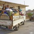 AFP correspondents have reported seeing dozens of families flee fighting over the past few days