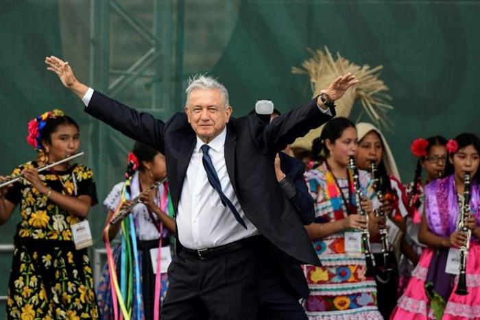 Mexican President Andres Manuel Lopez Obrador, pictured on July 1, 2019, ran as an anti-establishment leftist when he was elected last year