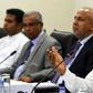 Sri Lanka Parliamentary Select Committee Chairman Ananda Kumarasiri at a press conference to release the findings of a report into the Easter Sunday suicide attacks