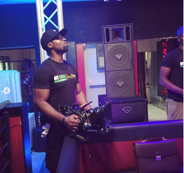 Daniel Ademinokan on the set of MTV Shuga Naija Season 4 [Instagram/DanielDabishop]