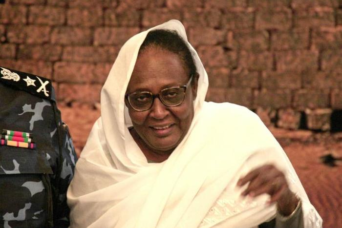 Sudan's new Foreign Minister Asma Mohamed Abdalla, the country's first ever female foreign minister , is pictured after taking the oath at the presidential palace in the capital Khartoum