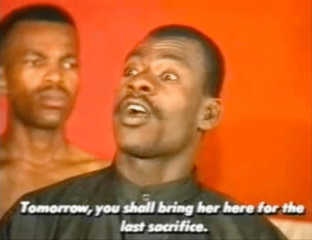 Daniel Oluigbo playing the role of Chief Priest in 'Living in Bondage'. [allnewsng]