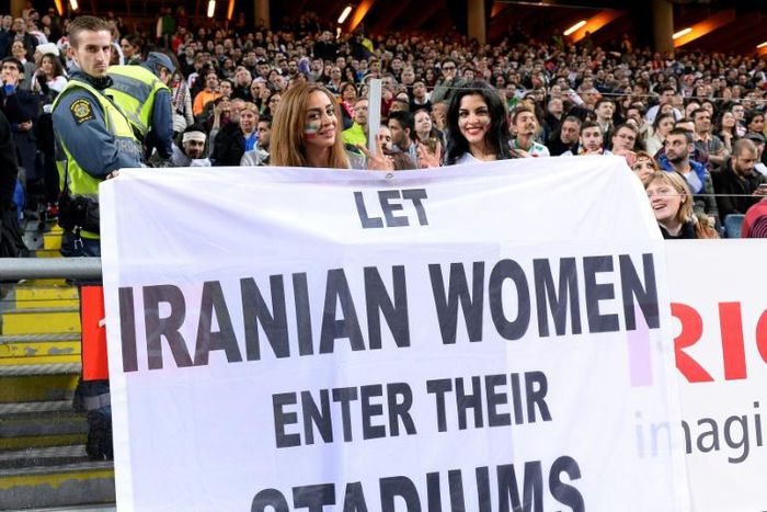 Iran has come under increasing pressure to lift a ban on women entering stadidums