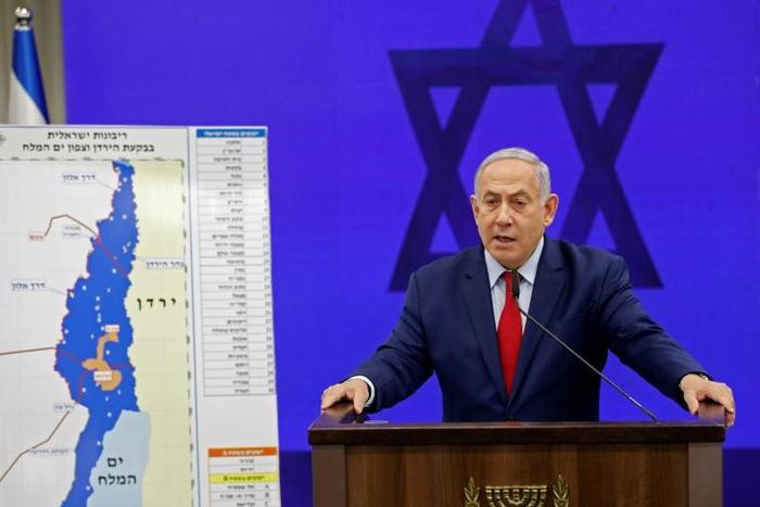 Israeli Prime Minister Benjamin Netanyahu gives a statement in Ramat Gan, near the Israeli coastal city of Tel Aviv, on September 10, 2019