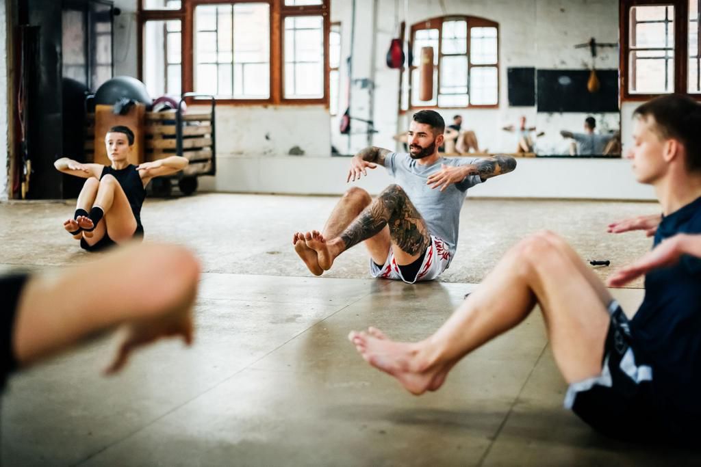Muay Thai Boxing athletes warming up