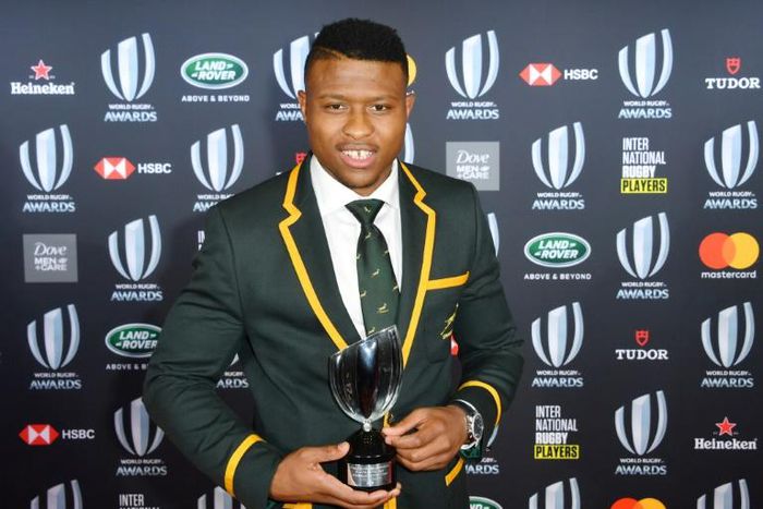 World Rugby Breakthrough Player of the Year Aphiwe Dyantyi of South Africa