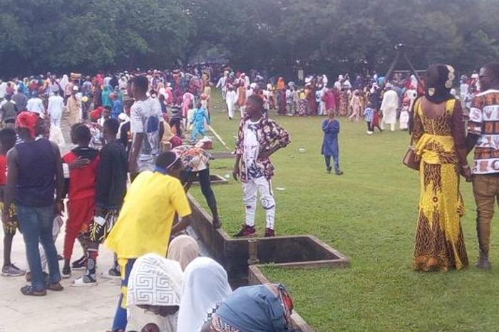 Fun-seekers at the Millenium Park for Eid-el-Kabir celebration (NAN)