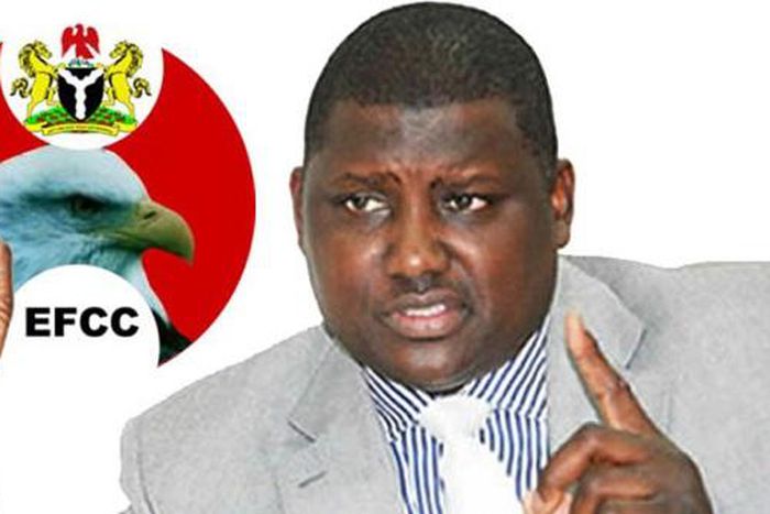 Former Chairman of defunct Pension Reform Task Team, Abdulrasheed Maina is currently being prosecuted by the EFCC over alleged fraud. [davinadiaries]