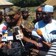 Air Marshal Sadeeq Abubakar speaking with Journlists during a facility tour to Zaria Industries Limited on Saturday, November 23, 2019 (NAN)