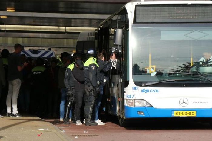 Dutch police arrested over 300 Lille fans after unrest before their Champions League clash with Ajax