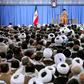 Iran's supreme leader Ayatollah Ali Khamenei addresses members of the Basij, a militia loyal to the Islamic republic's establishment