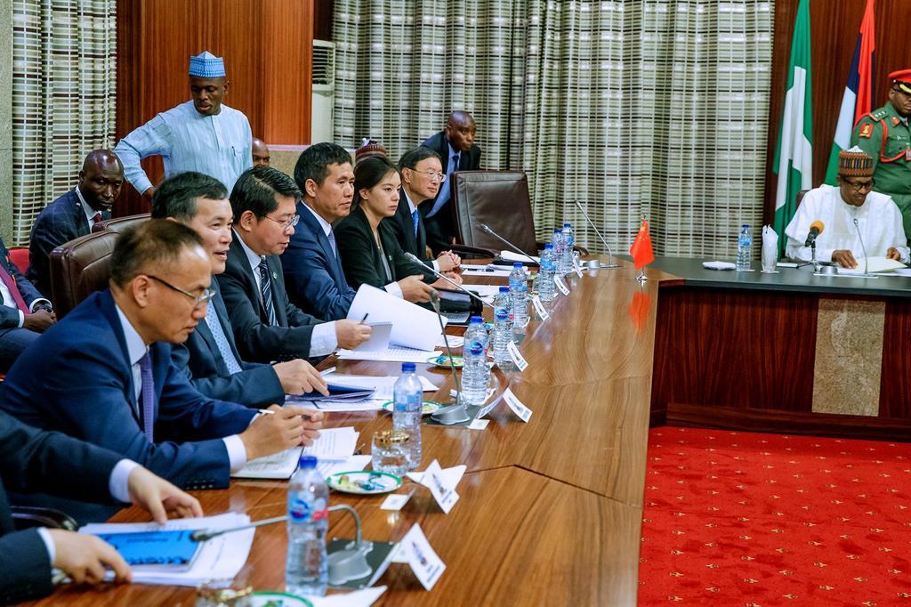 President Muhammadu Buhari meets Chinese President’s Special Envoy at Aso Rock [Twitter/@BashirAhmaad]