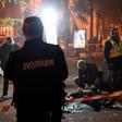 The blast left two men dead and a woman injured at the entrance to an office building in the centre of the capital Kiev