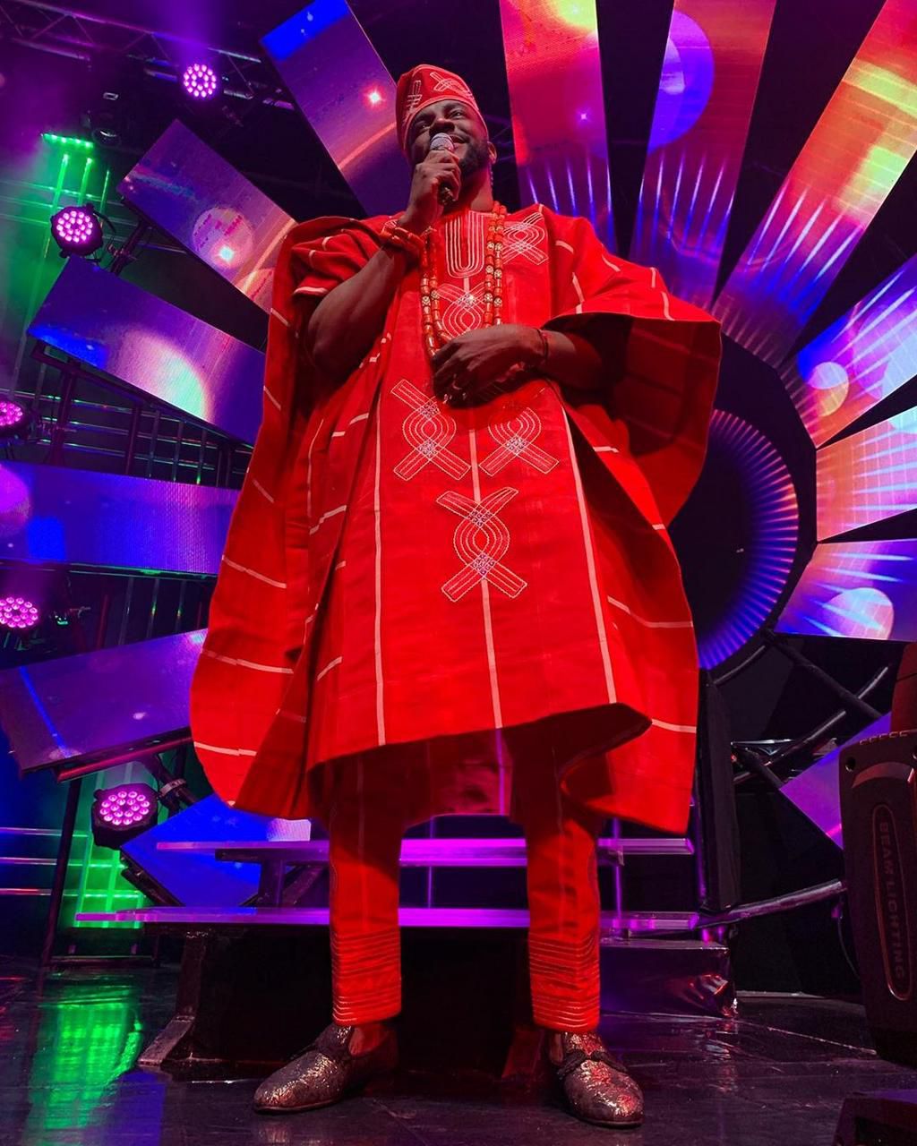 The moment his name was announced and he joined the fans on stage, we weren't only shocked, one think struck our minds 'The arrival of Otunba Ebuka Obi-Uchendu.'[Instagram/BigBroNaija]