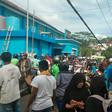 Terrified residents ran into the streets as buildings fell in around them