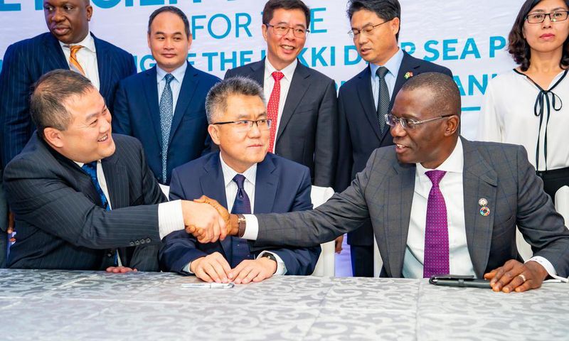 Governor Babajide Sanwo-Olu says $629m Lekki Seaport funding is a milestone for infrastructure development in Lagos state. [Twitter/@jidesanwoolu]