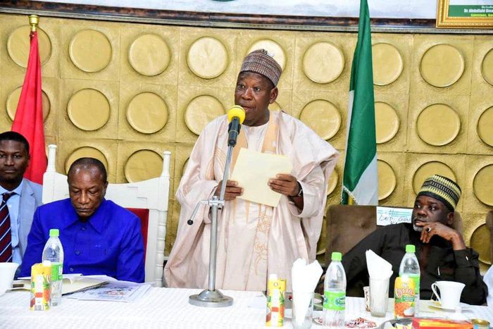 President of the Republic of Guinea, Prof. Alpha Conde and Governor of Kano state, Umar Ganduje  [Twitter/@dawisu]