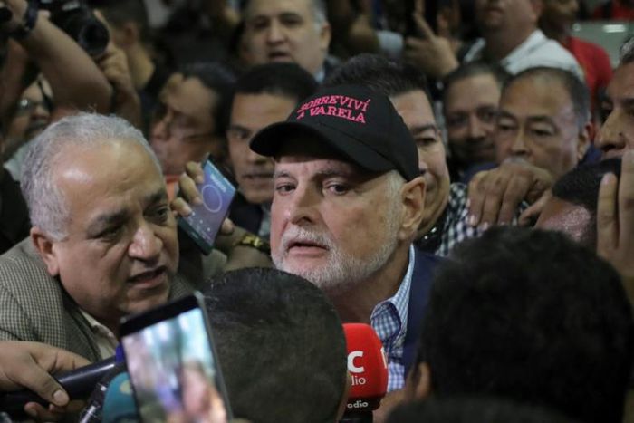 Panama's former president Ricardo Martinelli leaves court after being acquitted in Panama City