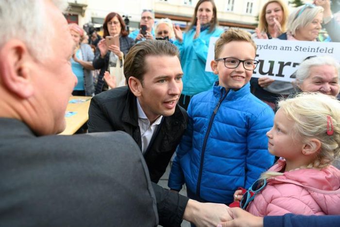 Austrian People's Party (OeVP) head Sebastian Kurz is firing up his supporters and opponents ahead of a snap election September 29